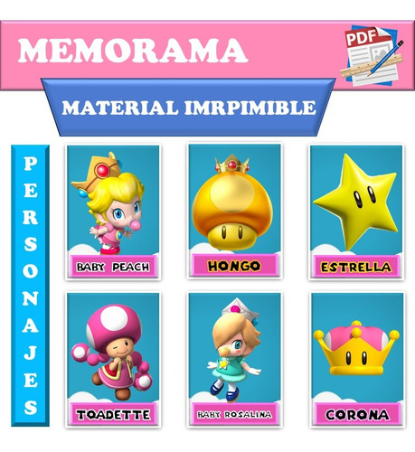 Memorama De Princesa Peach Imprimible