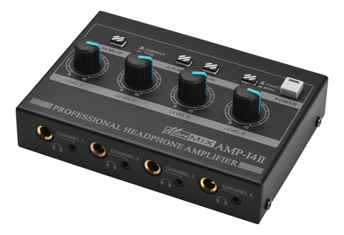 Amplificador De Auriculares Amp-14 Amp Estéreo Rca/6,35 Mm/3