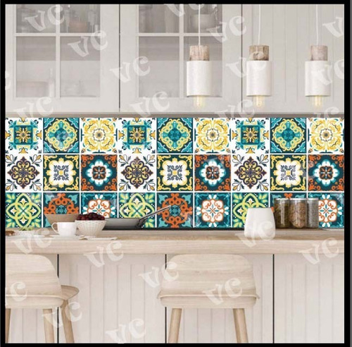 Azulejo Decorativo Autoadhesivos C 1 Cocina Baño 15x15 15un