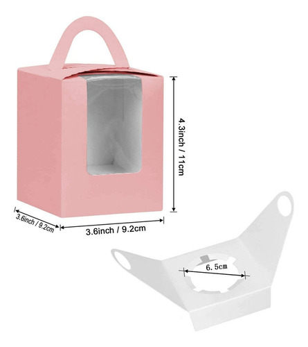 25pcs Cajas De Magdalenas For Muffins Kekitos, Panquecitos
