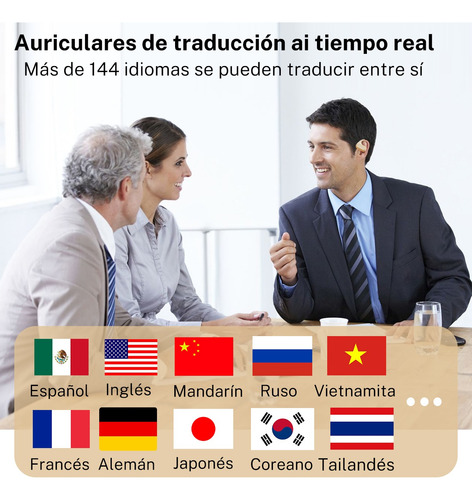S Ai Auriculares De Botón Con Traductor, 144 Idiomas Z68pro