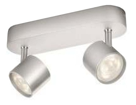 Imagen 1 de 5 de Spot 2 Luces, Base Ovalada En Aluminio 2x4w - Philips Ph5014