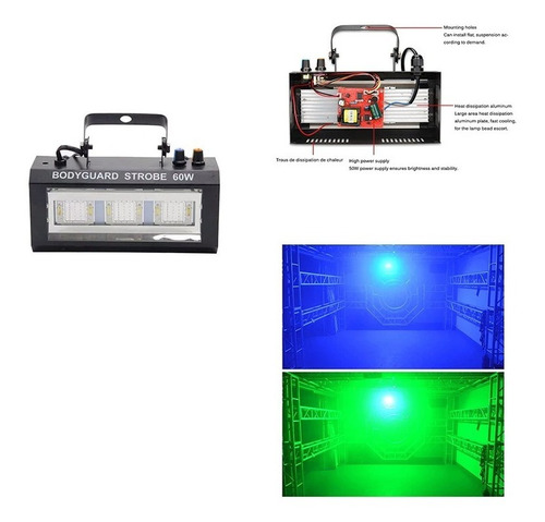 Iluminación Estroboscópica Led 60w Audio Rítmica Multi Color