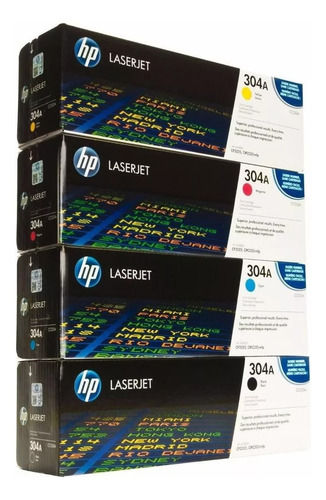 Toner Hp 304a Combo 4 Cololres Para Hp Cp2025 Cm2320 Mfp