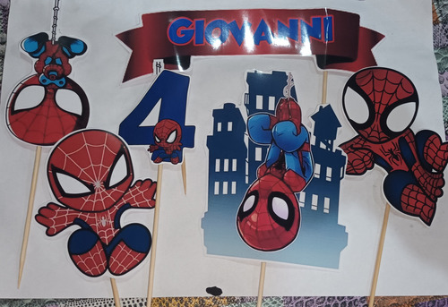 Topper Imprimible Hombre Araña