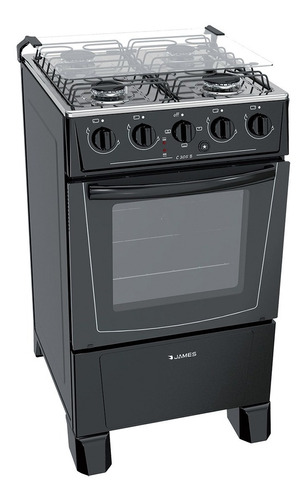 Cocina Combinada James C 205 B Negra Horno Electrico Ehogar