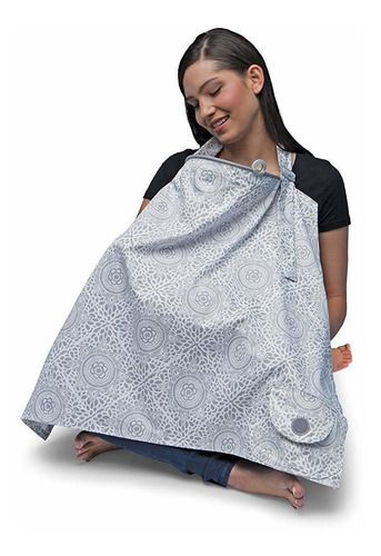 Boppy Nursing Cover, Boho Grey, Moderna Funda De Enfermería 