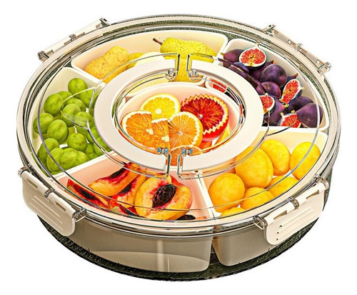 Y Bandeja Snacks Giratoria Con Múltiples Compartimentos Y