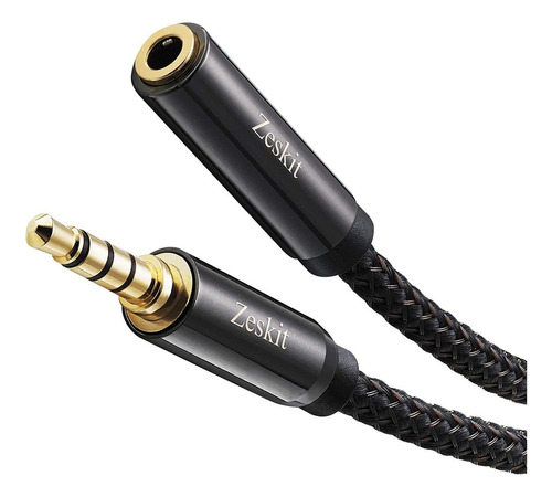 Cable De Extension Audio Estereo M/f 3,5 Mm | Negro, 1,8 M