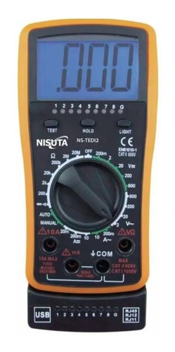 Imagen 1 de 5 de Tester Multimetro Digital Con Probador De Red Nisuta