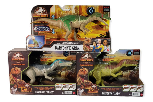 Jurassic World Full Baryonyx Squad Grim, Limbo Y Chaos