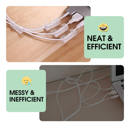 I Kit De Clip Organizador De Cables Y Cables De 120 Piezas