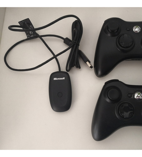 Microsoft Mando Wireless Xbox 360 Original X2 + Receptor