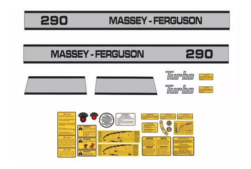 Adesivos Trator Massey Ferguson Mf 290 Kit Completo Mod03 Mk