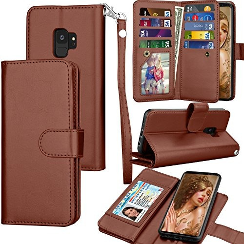 Funda Galaxy S9, Samsung S9 Funda De Billetera, Samsung Gala