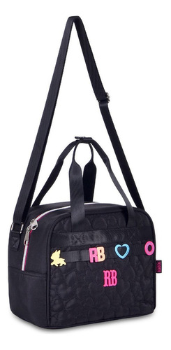 Mochila Costas Juvenil Rebecca Bonbon Estojo Lancheira Cor Preto