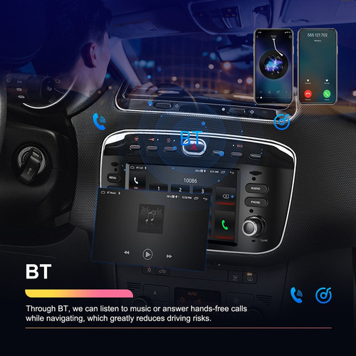 Radio De Coche Android 2 Din Para Punto 2010-2016 Linea 2012