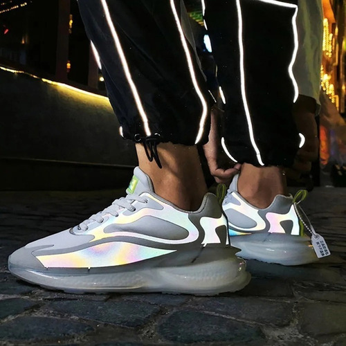 Tenis Para Hombres Air Cojín Cómodos Correr Luminoso Zapatos