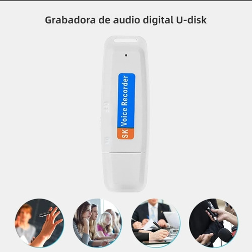 Mini Grabadora De Voz Digital Usb / Recargable / 