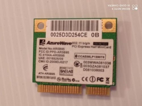 Tarjeta Wireless Wifi Atheros Ar5b95 Se Quito De Asus (Usado)
