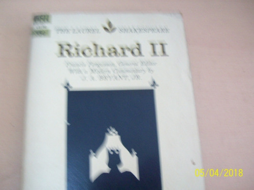 Shakespeare. King Richard I I. (teatro, En Inglés), 1961