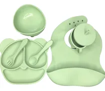 Comprar Set Platos De Alimentacion De Silicona Para Bebe De 6 Piezas