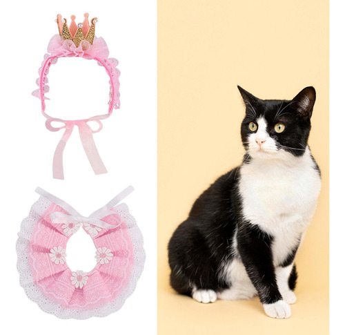 Ch Bandana For Gatos, Bandanas De Encaje For Perros, Gatos,