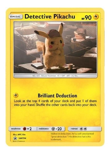 Detective Pikachu Sm194 Holo Raro Promo Pokemon Tcg