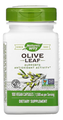 Olive Leaf Extrato Folha Oliveira 500mg 100 Caps Importado