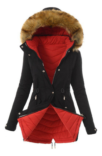 Chaqueta Cálida Para Mujer H Coat, Para Invierno, Lisa, Con