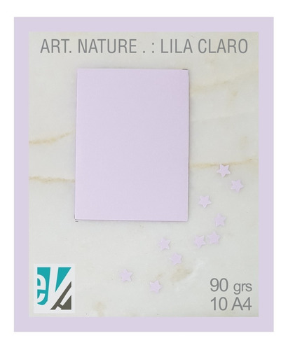 Art Nature : Pack X 10 Hojas A4 De 90 Gr : Color Lila Claro