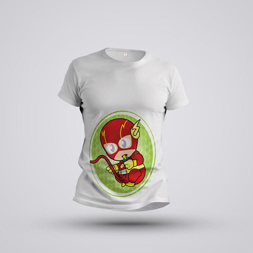 Camiseta Personalizada - Flash Baby - Camiseta Flash - Dc