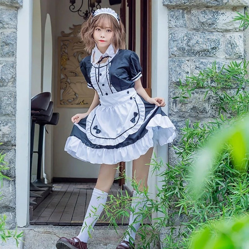 Imagen 2 de 6 de Traje Maid Sirvienta Cosplay Lolita Kawaii
