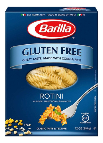 3 Pza Pasta Barilla Gluten Free Rotini 340 G