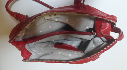 Cartera Prüne De Cuerro Roja Rojo Lisa Níquel Rojo (Usado)