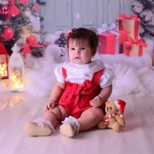 Roupa De Natal Bebe Menina Romper Natalino 0 A 2 Anos Roupa De Natal Bebe Menina Romper Natalino 0 A 2 Anos