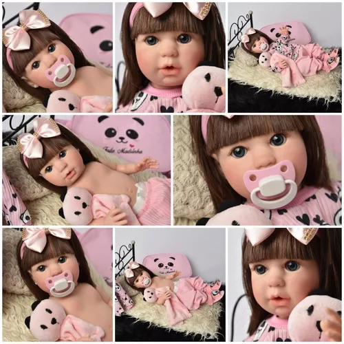 Boneca Bebê Reborn Yasmin Doll Realist Menina Verdadeira Top