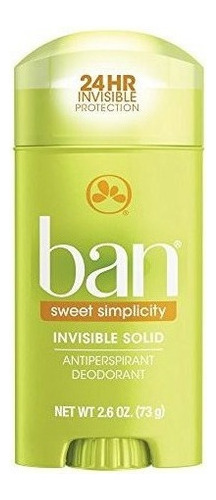 Desodorante Antitranspirante Ban, Sólido Invisible, Du