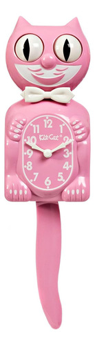 Reloj De Pared Kit Cat Klock De Plástico Rosa Satinado