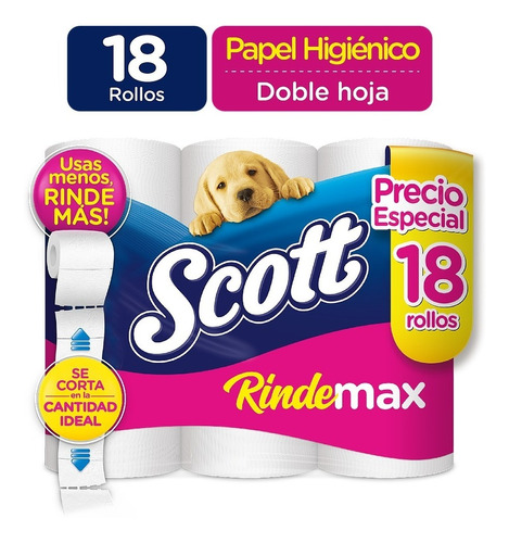 Papel Higiénico Scott Rindemax 18 Rollos