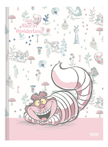 Kit 10 Cadernos Brochurão 48fls Alice País Maravilhas Disney