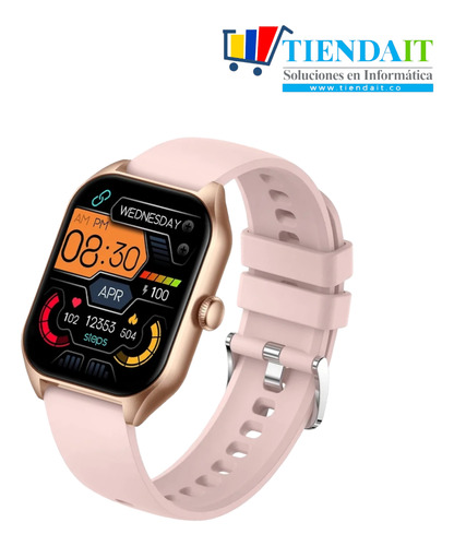 Reloj Inteligente Smartwatch Rosado Mujeres Hacer Llamadas