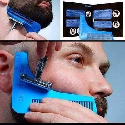 Pente Modelador De Barba Regua Para Bigode Alinhador Pelos