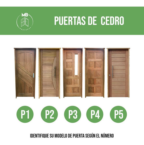 Puerta Cedro Mara Para Exterior / Interior / Ventanas / Reja