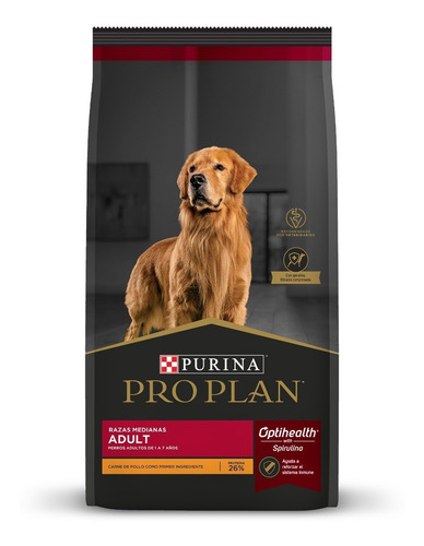 Alimento Pro Plan OptiHealth Pro Plan para perro adulto de raza mediana sabor pollo y arroz en bolsa de 3kg