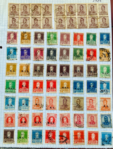 Coleccion Estampillas Año 1910 -1950 ( 537 Estampillas) (Usado)