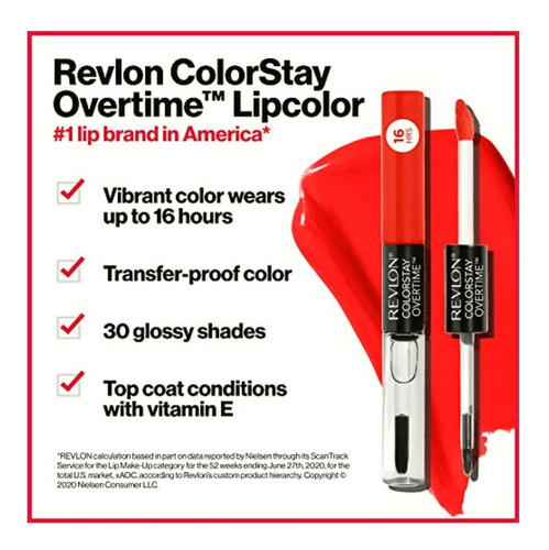 Revlon Colorstay Overtime Lipcolor, Lápiz Labial Líquido