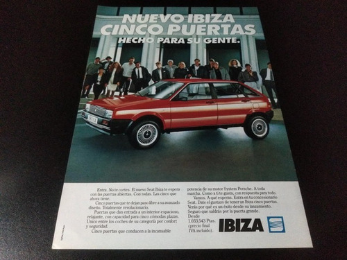 (pa597) Publicidad Clipping Seat Ibiza * 1986