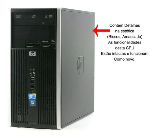 Imagem 3 de 4 de Pc Cpu Ddr3 Hp Core 2 Quad 8gb Hd160gb Gravador Wifi