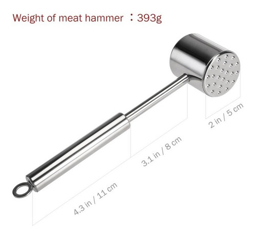 Imagen 5 de 6 de Carne Ablandador Martillo Filete Filete Libras Mazo 304 Acer